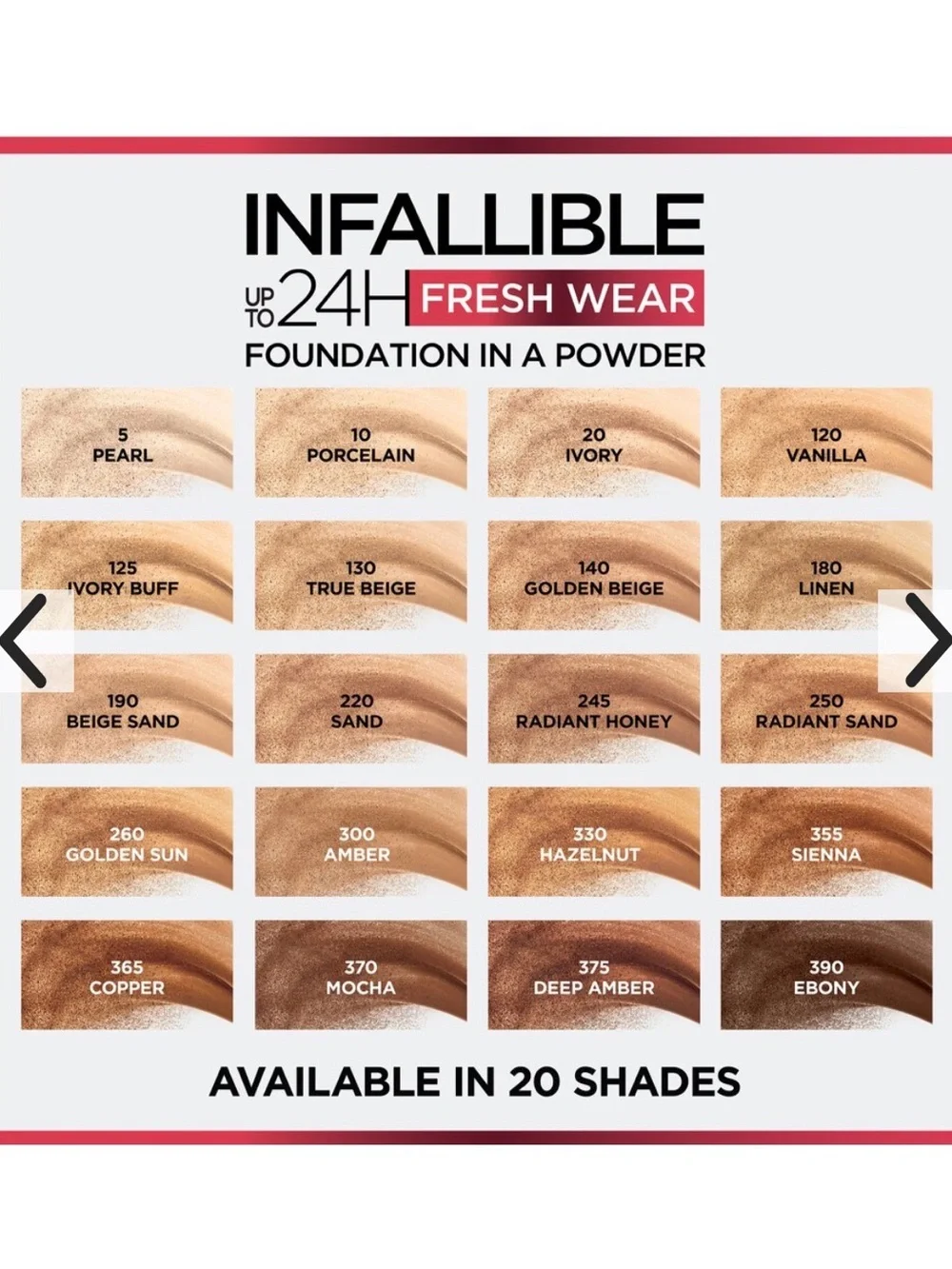 L'Oreal Infallible Fresh Wear Powder Foundation — Beige Sand